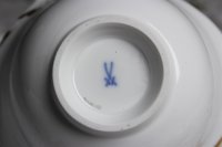 Meissen Kaffeegedeck mit Kuchenteller  B-Form in Kobaltblau mit Streublümchen 1.Wahl