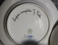 Royal Copenhagen Schokoladentasse mit Kuchenteller im Dekor "Flora Danica" 1.Wahl