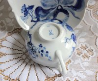 Meissen Teetasse mit Untertasse im Dekor "Orchidee auf Ast" TOP Zustand 1.Wahl