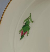 Meissen Kaffeegedeck 3-teilig Dekor "Rose Mitte, bunt und Goldrand" 1.Wahl