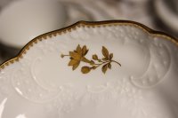 Meissen Kaffeegedeck 3teilig B-Form Farbe "Türkis mit Streublümchen" 1.Wahl