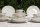 Meissen Kaffeegedeck 3teilig B-Form Farbe "Türkis mit Streublümchen" 1.Wahl