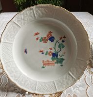 Meissen Speisseteller 24cm Kakiemon Blumen und Fels Goldrand 1. Wahl original