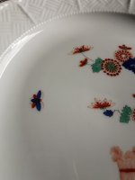 Meissen Speisseteller 24cm Kakiemon Blumen und Fels Goldrand 1. Wahl original