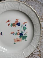 Meissen Speisseteller 24cm Kakiemon Blumen und Fels Goldrand 1. Wahl original