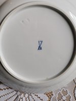 Meissen Speisseteller 24cm Kakiemon Blumen und Fels Goldrand 1. Wahl original