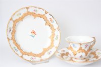 Meissen B-Form Kaffeetasse mit treublümchen Goldstaffage 1.Wahl
