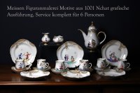 Meissen Original 1001 Nacht Mokkaservice für 6...