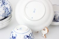 Meissen Kaffeeservice für 6 Personen im Dekor "Zwiebelmuster" 1.Wahl