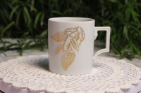 Meissen Henkelbecher Form Berlin Dekor "Pflanzenmotif in Gold" 1.Wahl TOP