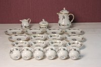 Meissen Mokkakaffeeservice Dekor Reicher Drache Schwartz 1.Wahl