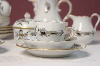 Meissen Mokkakaffeeservice Dekor Reicher Drache Schwartz...