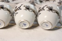 Meissen Mokkakaffeeservice Dekor Reicher Drache Schwartz 1.Wahl