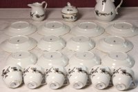 Meissen Mokkakaffeeservice Dekor Reicher Drache Schwartz 1.Wahl