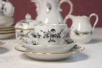 Meissen Mokkakaffeeservice Dekor Reicher Drache Schwartz 1.Wahl