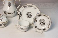 Meissen Mokkakaffeeservice Dekor Reicher Drache Schwartz 1.Wahl