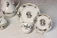 Meissen Mokkakaffeeservice Dekor Reicher Drache Schwartz 1.Wahl