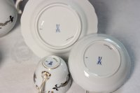 Meissen Mokkakaffeeservice Dekor Reicher Drache Schwartz 1.Wahl