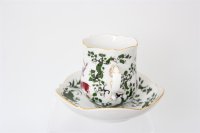 Meissen Mokkaservice für 4 Pers. 15tlg. Dekor "Jägerlatein" von H. Werner 1.Wahl