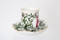 Meissen Mokkaservice für 4 Pers. 15tlg. Dekor "Jägerlatein" von H. Werner 1.Wahl