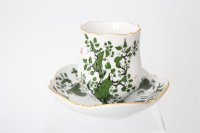 Meissen Mokkaservice für 4 Pers. 15tlg. Dekor "Jägerlatein" von H. Werner 1.Wahl