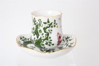 Meissen Mokkaservice für 4 Pers. 15tlg. Dekor "Jägerlatein" von H. Werner 1.Wahl