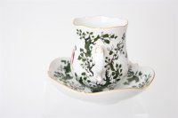 Meissen Mokkaservice für 4 Pers. 15tlg. Dekor "Jägerlatein" von H. Werner 1.Wahl