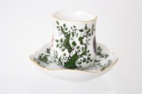 Meissen Mokkaservice für 4 Pers. 15tlg. Dekor "Jägerlatein" von H. Werner 1.Wahl