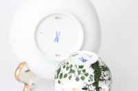 Meissen Mokkaservice für 4 Pers. 15tlg. Dekor "Jägerlatein" von H. Werner 1.Wahl