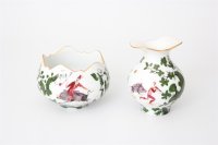 Meissen Mokkaservice für 4 Pers. 15tlg. Dekor "Jägerlatein" von H. Werner 1.Wahl