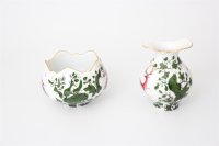 Meissen Mokkaservice für 4 Pers. 15tlg. Dekor "Jägerlatein" von H. Werner 1.Wahl