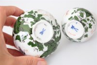 Meissen Mokkaservice für 4 Pers. 15tlg. Dekor "Jägerlatein" von H. Werner 1.Wahl