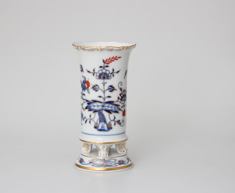 Meissen Vase ca. 14,5 cm Zwiebelmuster Royal mit 4 Füße 1.Wahl TOP Zustand
