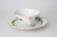 Meissen Teetasse mit Untertasse grüne Drache 1.Wahl TOP
