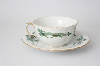 Meissen Teetasse mit Untertasse grüne Drache 1.Wahl TOP