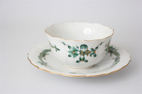Meissen Teetasse mit Untertasse grüne Drache 1.Wahl TOP