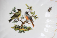 Meissen fünf Sterne formed Schale Vogel malerei auf Stamm Terrasse 1. Wahl