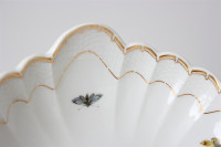 Meissen fünf Sterne formed Schale Vogel malerei auf Stamm Terrasse 1. Wahl