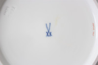 Meissen fünf Sterne formed Schale Vogel malerei auf Stamm Terrasse 1. Wahl