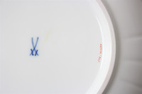 Meissen fünf Sterne formed Schale Vogel malerei auf Stamm Terrasse 1. Wahl