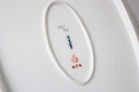 Große antike ovale Prunkschale von KPM mit Efeu  1.Wahl