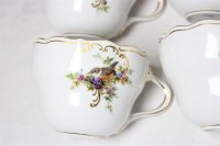 Kaffeeservice für 6 Person von Meissen mit Vogelmalerei 22 Teile