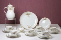 Kaffeeservice für 6 Person von Meissen mit Vogelmalerei 22 Teile