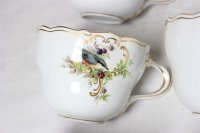 Kaffeeservice für 6 Person von Meissen mit Vogelmalerei 22 Teile