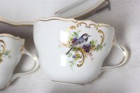 Kaffeeservice für 6 Person von Meissen mit Vogelmalerei 22 Teile