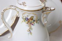 Kaffeeservice für 6 Person von Meissen mit Vogelmalerei 22 Teile