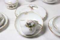 Kaffeeservice für 6 Person von Meissen mit Vogelmalerei 22 Teile