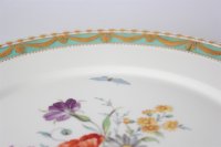 KPM Kollektion Kurland Gourmetteler Dekor 73 Blumen und Insekten 28,5 cm