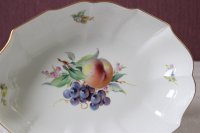 Meissener ovale Schale mit feine Obstmalerei 1. Wahl 27 cm Top Zustand