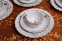 Meissen Tête à Tête Kaffeeservice für 2 Personen im Dekor "Tischchenmuster" 1.Wahl